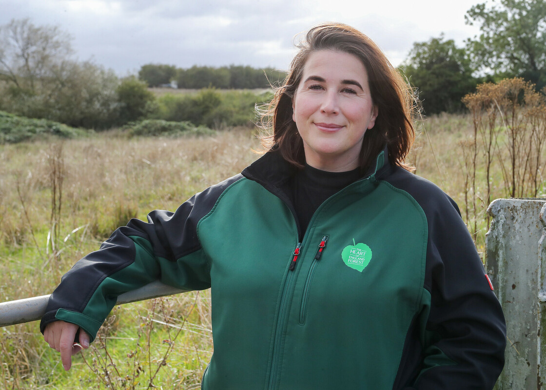 Karen Woodgate, Director of Fundraising & Communications smiling at the camera