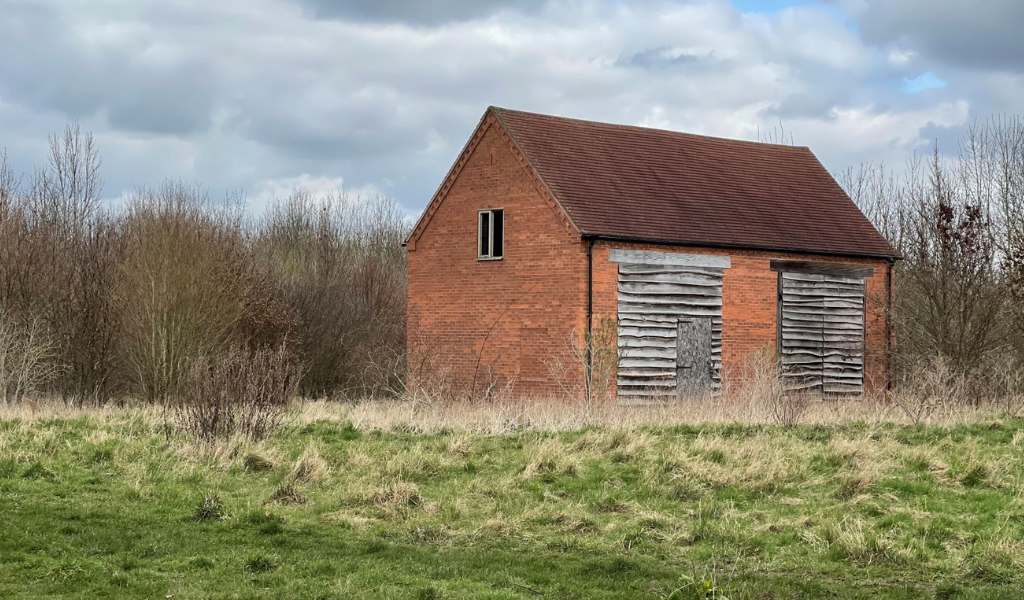 One of the barns in Gidding's Wood