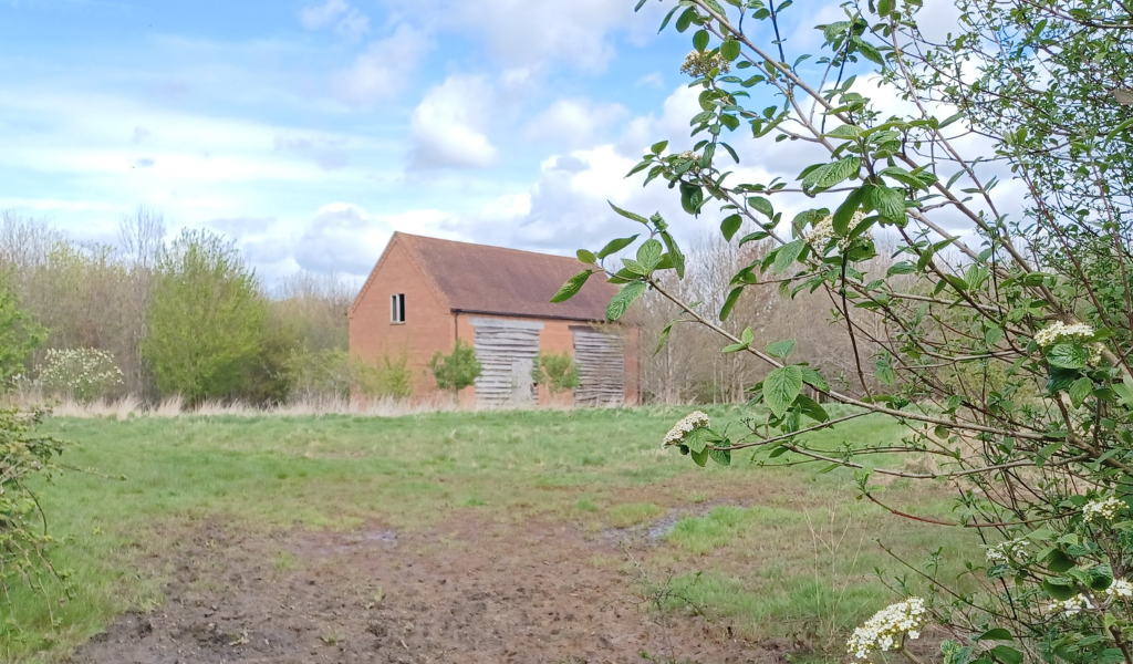 One of the barns in Gidding's Wood