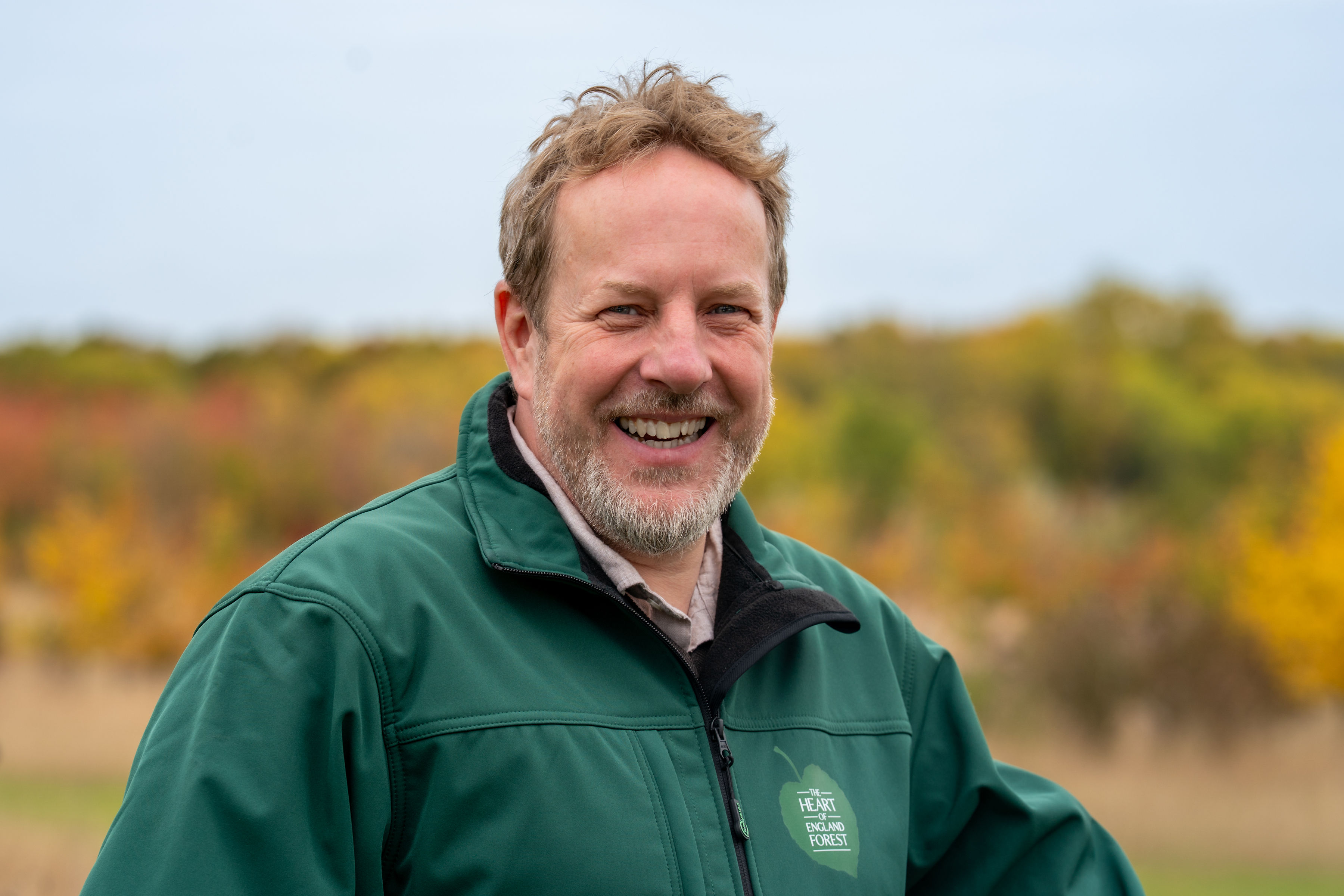 Dr David Spruce, wearing a Heart of England Forest jacket