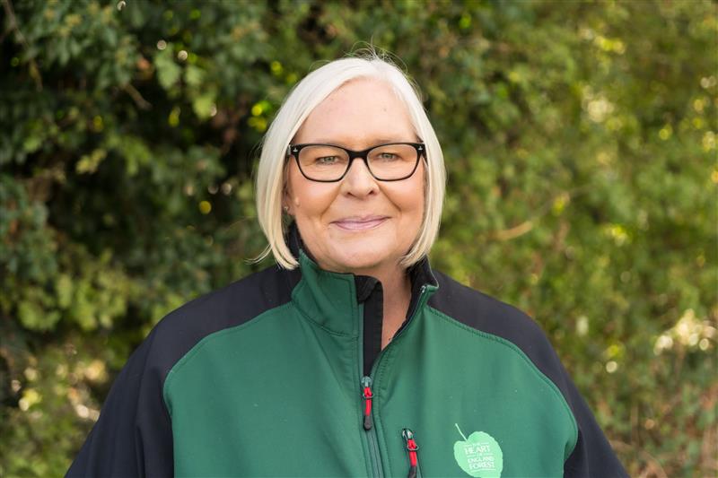 A picture of Kathy Collins smiling for the camera. October 2024