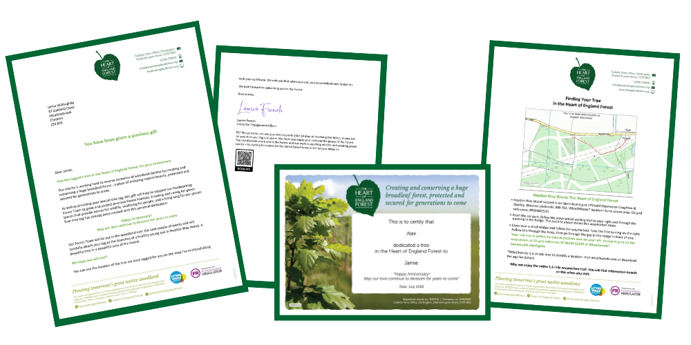 The Tag a Tree dedication pack