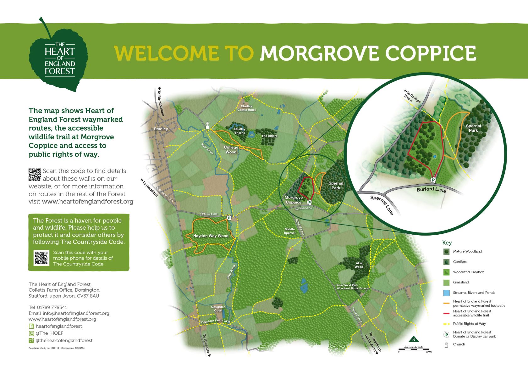 Image of the map board at Morgrove Coppice 