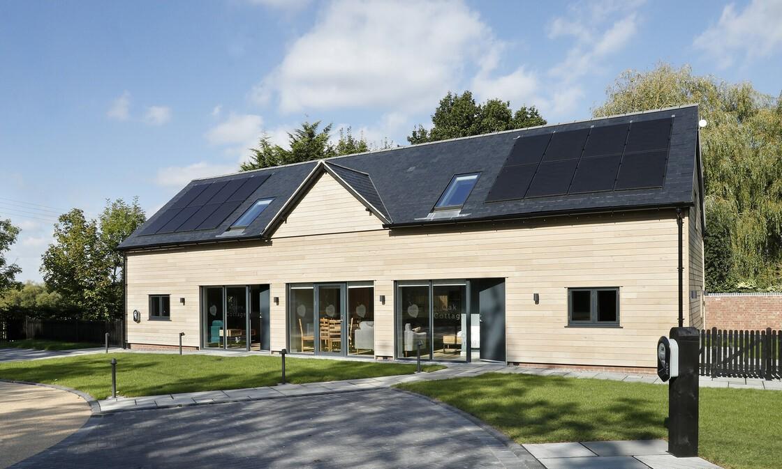 Outside view of holiday cottages in the Forest at Dorsington 