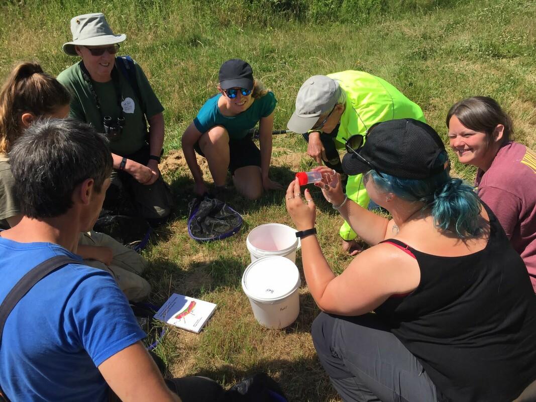 Biodiversity Officer, Tashsa giving cricket training to volunteers and staff