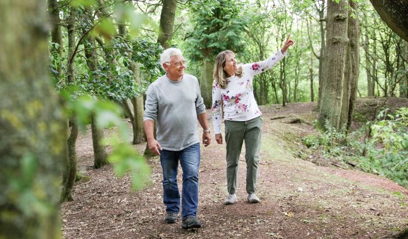 People enjoy nature on a walk through the Forest