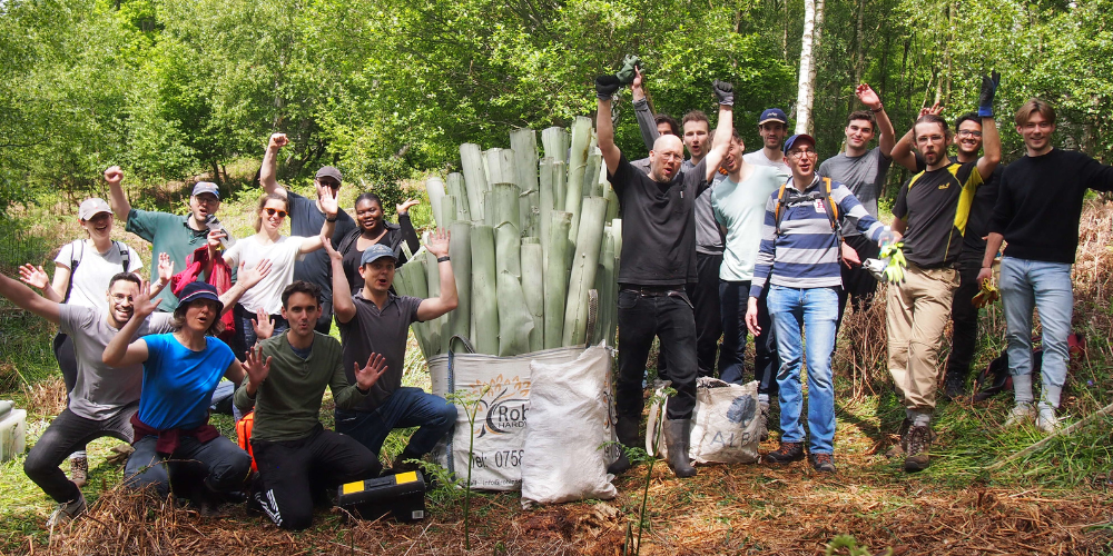 Our corporate partners AFRY after a successful morning volunteering in the Forest