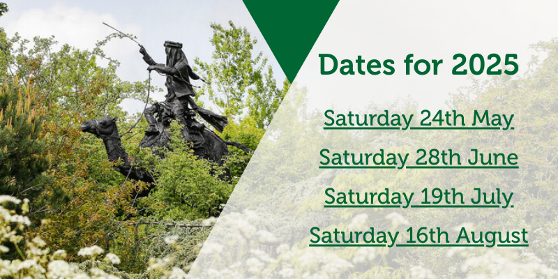 An events banner with the dates for 2025 open days