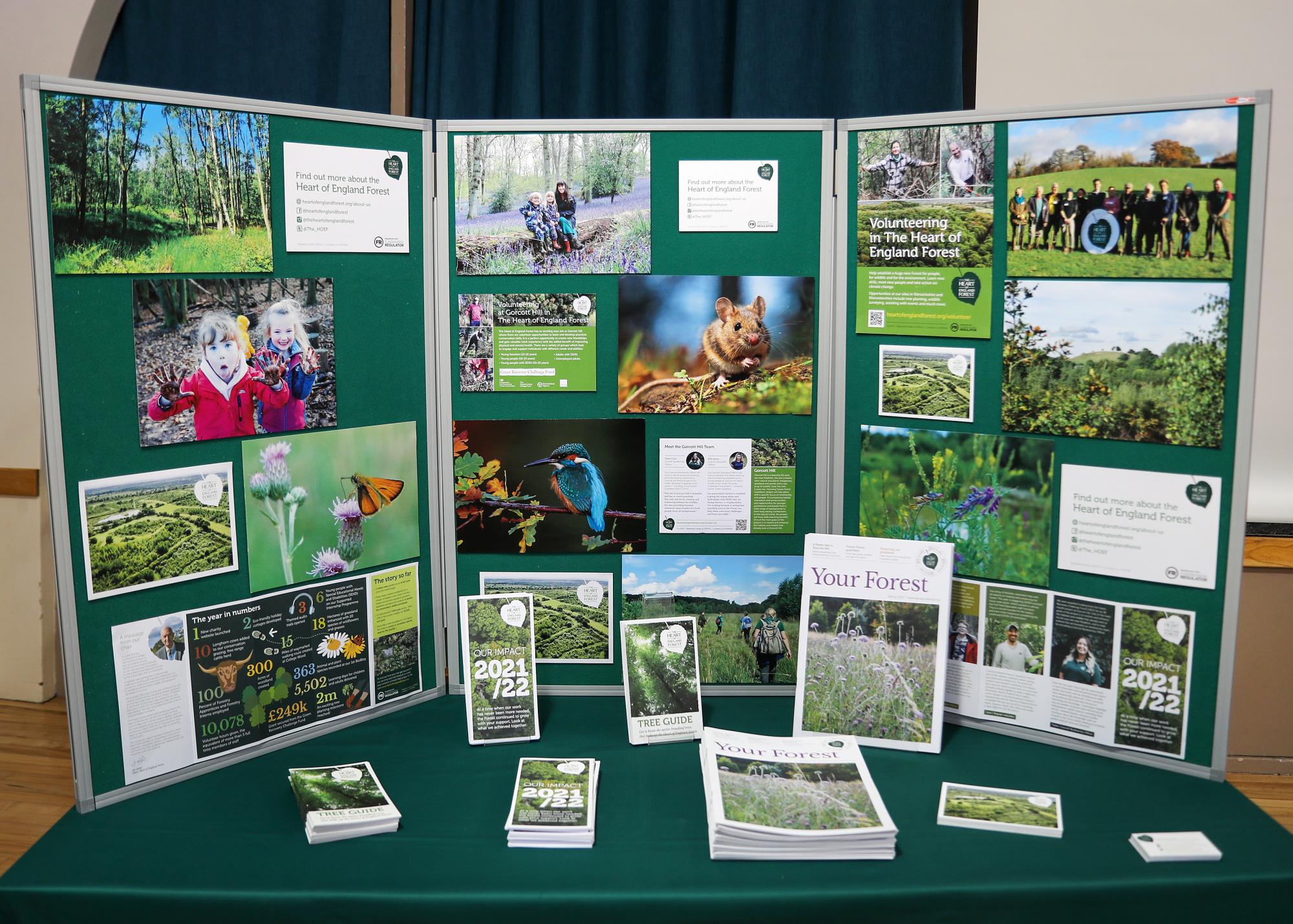 A display board showing everything that we do in the charity