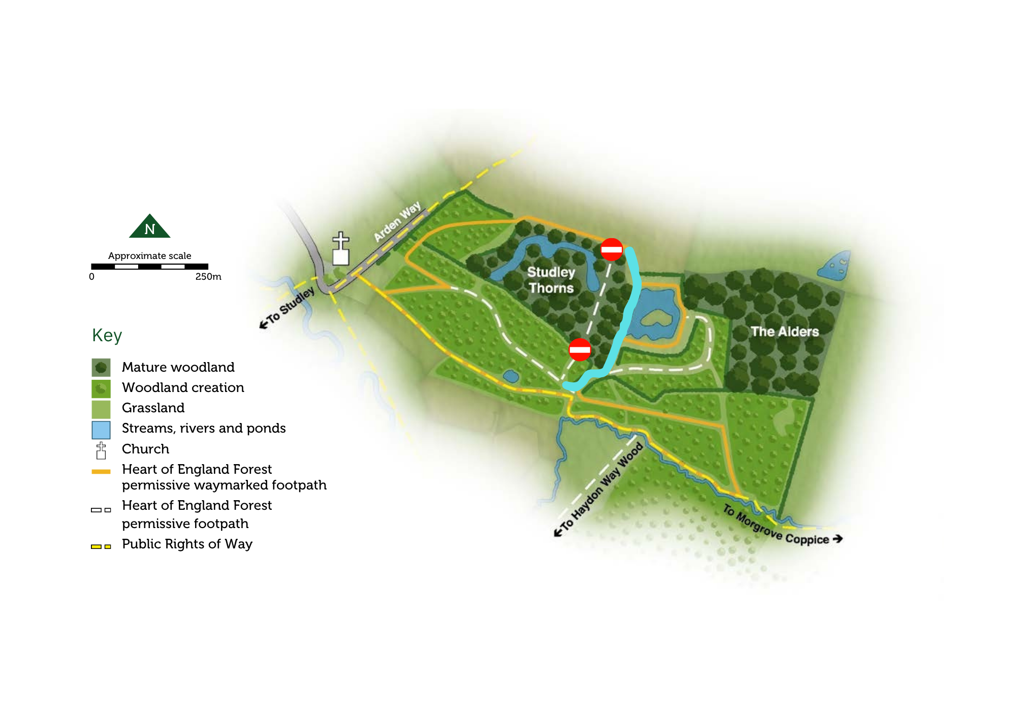 College wood walk, permissive foot path closure with alternative route 
