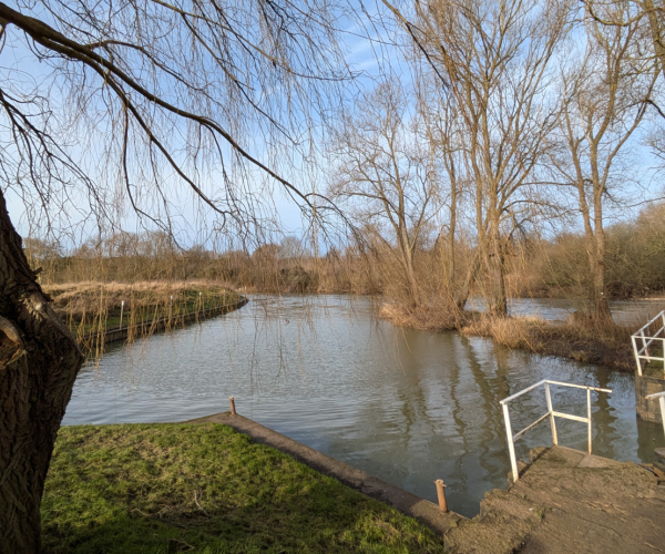 Pilgrim's Lock along the River Avon in winter