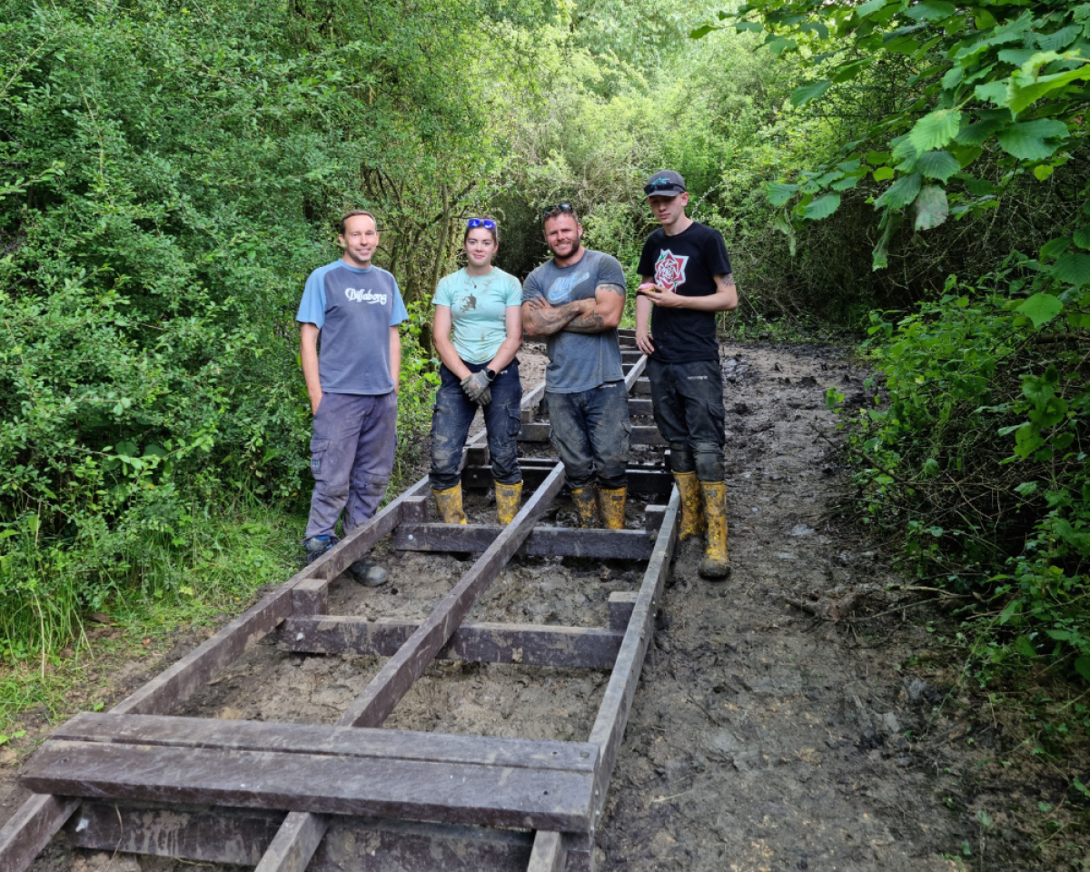 National Grid ED employees volunteering at the Forest