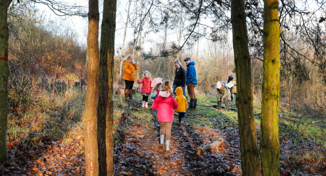 A group of Mini Foresters exploring the Forest at Middle Spernal