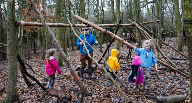 A group of Mini Foresters exploring the Forest at Middle Spernal