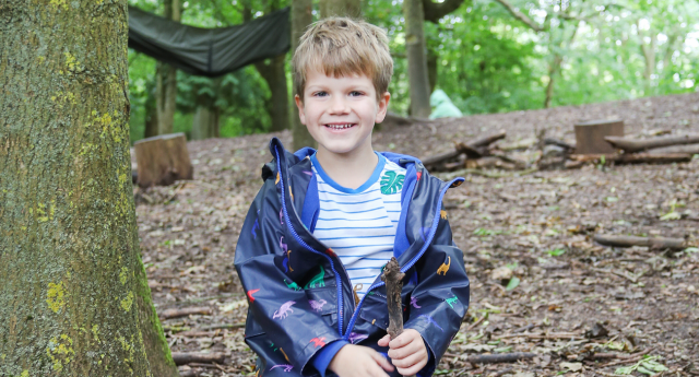 A child having fun at Middle Spernal